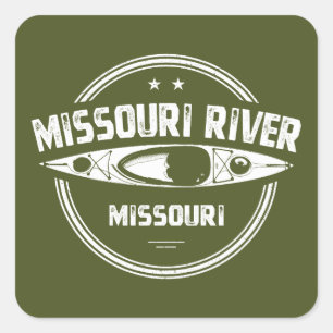 Missouri River Missouri Vierkante Sticker