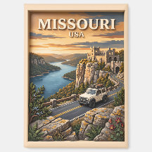 Missouri Roadtrip Lake Ozarks Kasteel SUV Vintage