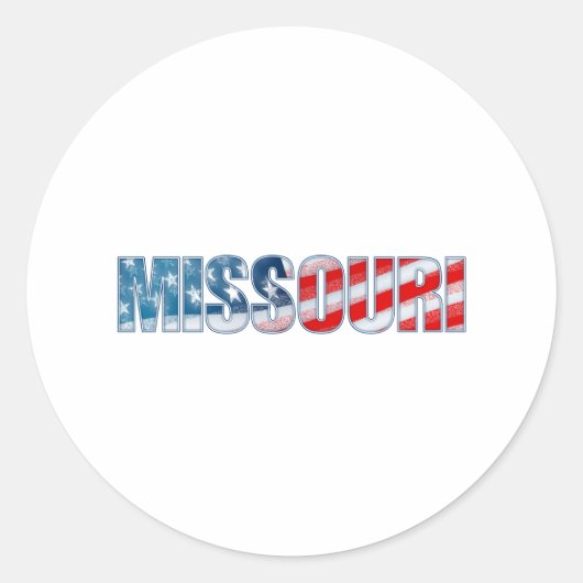 Missouri Ronde Sticker (Voorkant)