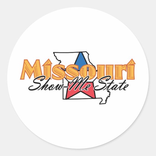 Missouri Ronde Sticker (Voorkant)