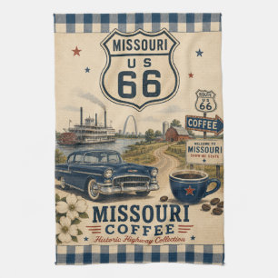 Missouri Route 66 Americana Coffee Weg Kunst Theedoek