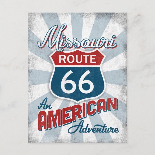 Missouri Route 66  Amerika Briefkaart (Voorkant)