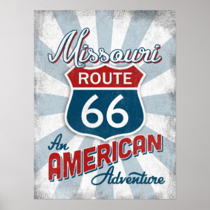 Missouri Route 66  Amerika Poster