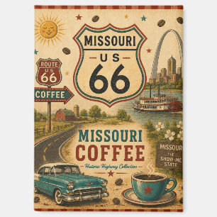 Missouri Route 66 koffiekoelkast decor cadeau Magneet