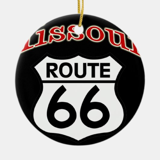 Missouri Route 66 Shield Keramisch Ornament (Voorkant)
