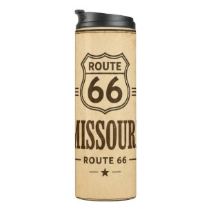 Missouri Route 66 Vintage Roadtrip Drinkware Thermosbeker