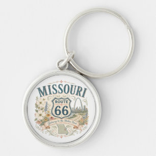 Missouri Route 66 Vrouwelijke Road Trip Cadeau Sleutelhanger