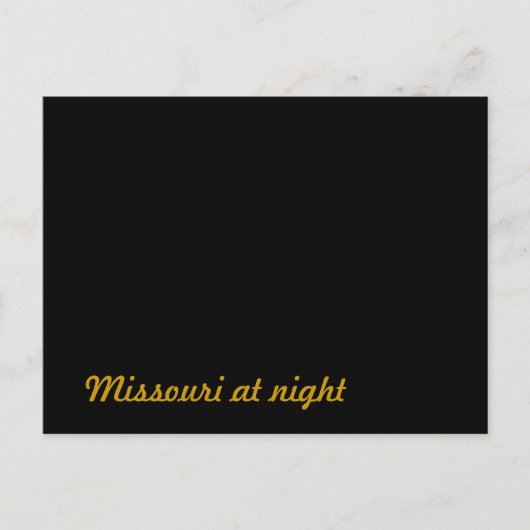 Missouri 's nachts briefkaart (Voorkant)