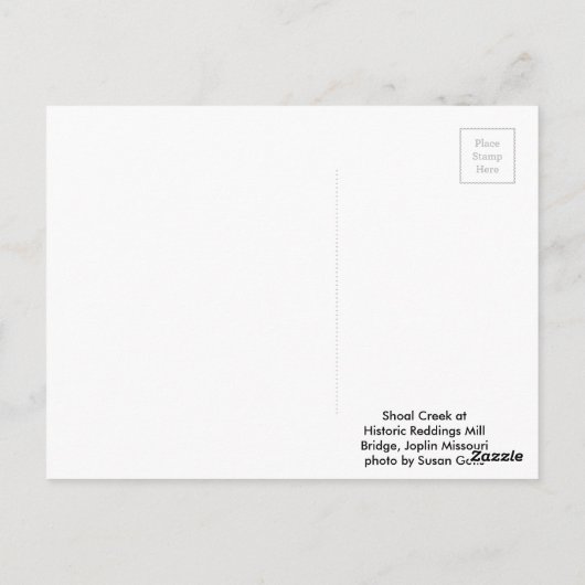 Missouri Shoal Creek Briefkaart (Achterkant)