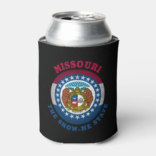 MISSOURI SHOW-ME STAATVLAG BLIKJESKOELER (Blikje Voorkant)