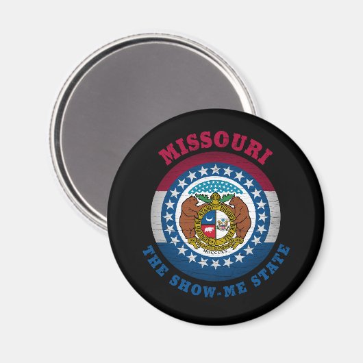 MISSOURI SHOW-ME STAATVLAG MAGNEET (Voorkant / Achterkant)
