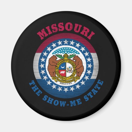MISSOURI SHOW-ME STAATVLAG MAGNEET (Voorkant)