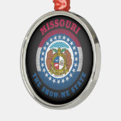 MISSOURI SHOW-ME STAATVLAG METALEN ORNAMENT (Links)