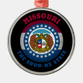 MISSOURI SHOW-ME STAATVLAG METALEN ORNAMENT (Voorkant)