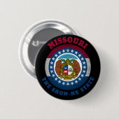MISSOURI SHOW-ME STAATVLAG RONDE BUTTON 5,7 CM (Voorkant /achterkant)