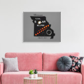 Missouri Solar Eclipse Canvas Print (Insitu (Woonkamer))