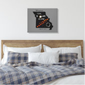 Missouri Solar Eclipse Canvas Print (Insitu (Slaapkamer))