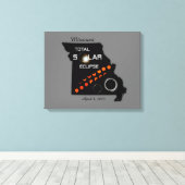 Missouri Solar Eclipse Canvas Print (Insitu (Houten vloer))