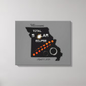 Missouri Solar Eclipse Canvas Print (Voorkant)