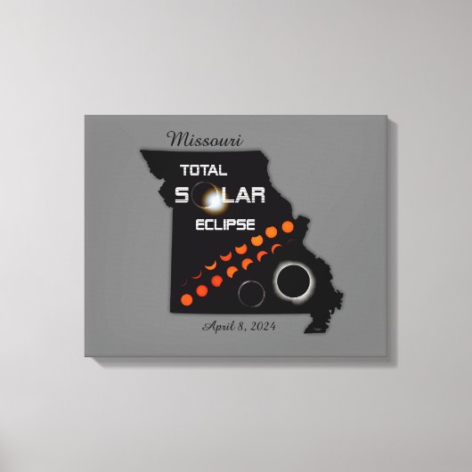 Missouri Solar Eclipse Canvas Print (Voorkant)
