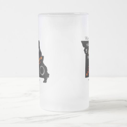Missouri Solar Eclipse Frosted Beer Mok (Center)