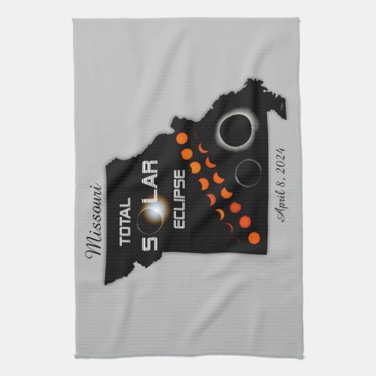 Missouri Solar Eclipse Keukenhanddoek (Verticaal)