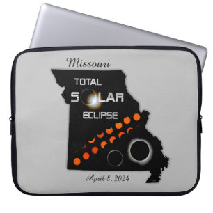 Missouri Solar Eclipse Laptophoes Laptop Sleeve