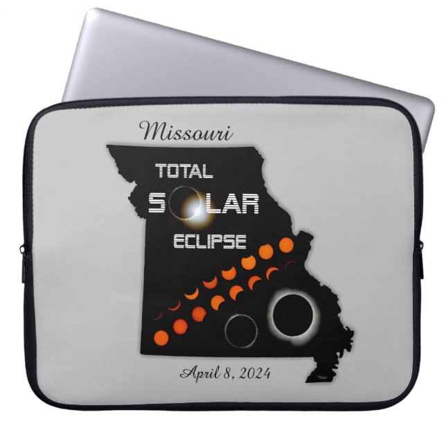 Missouri Solar Eclipse Laptophoes Laptop Sleeve (Voorkant)