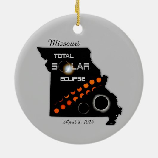 Missouri Solar Eclipse Ornament (Achterkant)