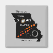 Missouri Solar Eclipse Square Magnet (Voorkant)