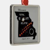 Missouri Solar Eclipse Square Ornament (Rechts)