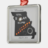Missouri Solar Eclipse Square Ornament (Links)