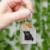 Missouri Solar Eclipse Square Sleutelhanger (Hand)