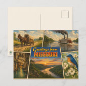 Missouri Staatspostkaart Briefkaart (Voorkant / Achterkant)