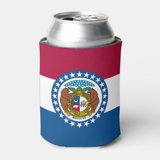 Missouri Staatsvlag Blikjeskoeler (Blikje Voorkant)
