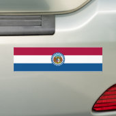 Missouri Staatsvlag Bumpersticker (Op auto)
