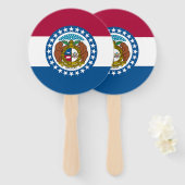 Missouri Staatsvlag Handwaaier (Voorkant en achterkant)