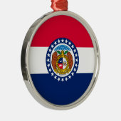 Missouri Staatsvlag Ontwerp Metalen Ornament (Rechts)
