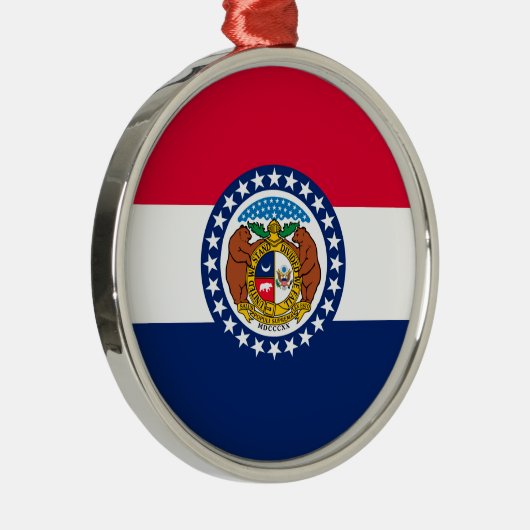 Missouri Staatsvlag Ontwerp Metalen Ornament (Rechts)