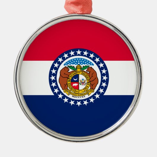 Missouri Staatsvlag Ontwerp Metalen Ornament (Voorkant)