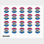 Missouri Staatsvlag Ronde Sticker (Vel)