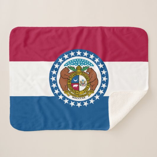 Missouri Staatsvlag Sherpa Deken (Voorkant (horizontaal))