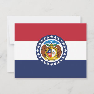 Missouri Staatsvlag Show-Me Staatszegel Briefkaart