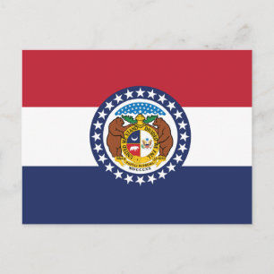 Missouri Staatsvlag Show-Me Staatszegel Briefkaart