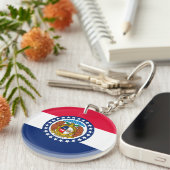 Missouri Staatsvlagontwerp Sleutelhanger (Voorkant Rechts)