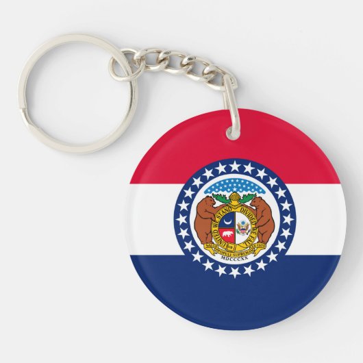 Missouri Staatsvlagontwerp Sleutelhanger (Voorkant)