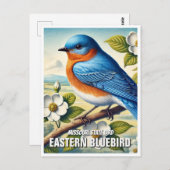 Missouri State Bird Eastern Bluebird Briefkaart (Voorkant / Achterkant)