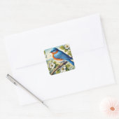 Missouri State Bird Eastern Bluebird Vierkante Sticker (Envelop)