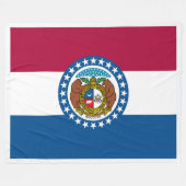 Missouri State Flag Print Patriot Fleece Deken (Voorkant (Horizontaal))