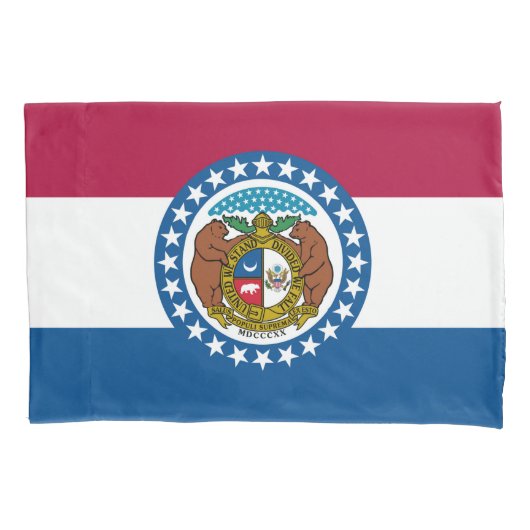 Missouri State Flag Print Patriot Kussensloop (Voorkant)